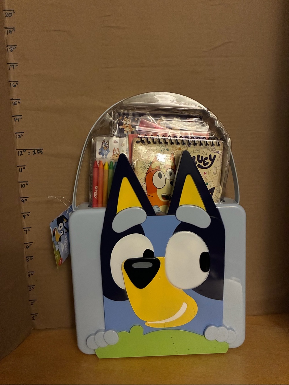 Bluey Kids Stationery Tin Set in Light Blue